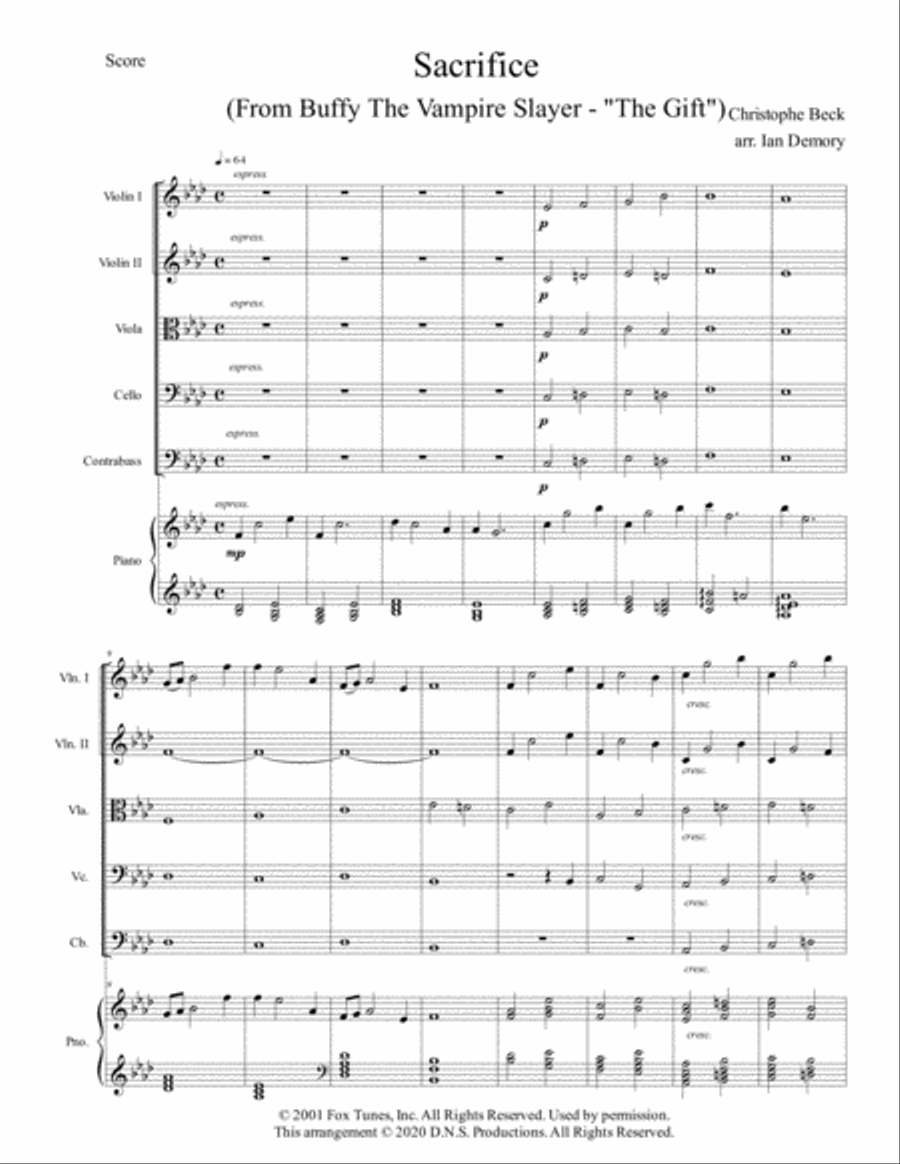 Riley Talks To Buffy String Orchestra scores gallery preview page 2