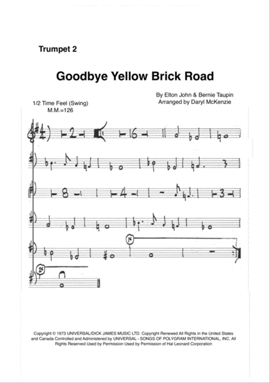 Goodbye Yellow Brick Road School and Community scores gallery preview page 6