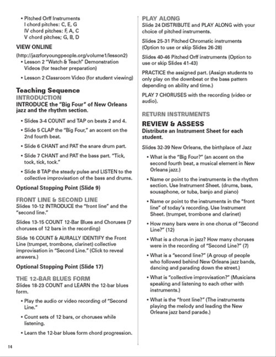 A Teacher's Resource Guide to Jazz for Young People – Volume 1 Choir scores gallery preview page 5