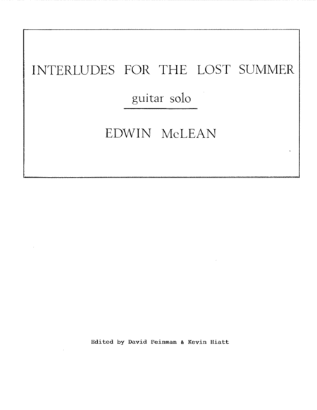 Interludes for the Lost Summer image number null