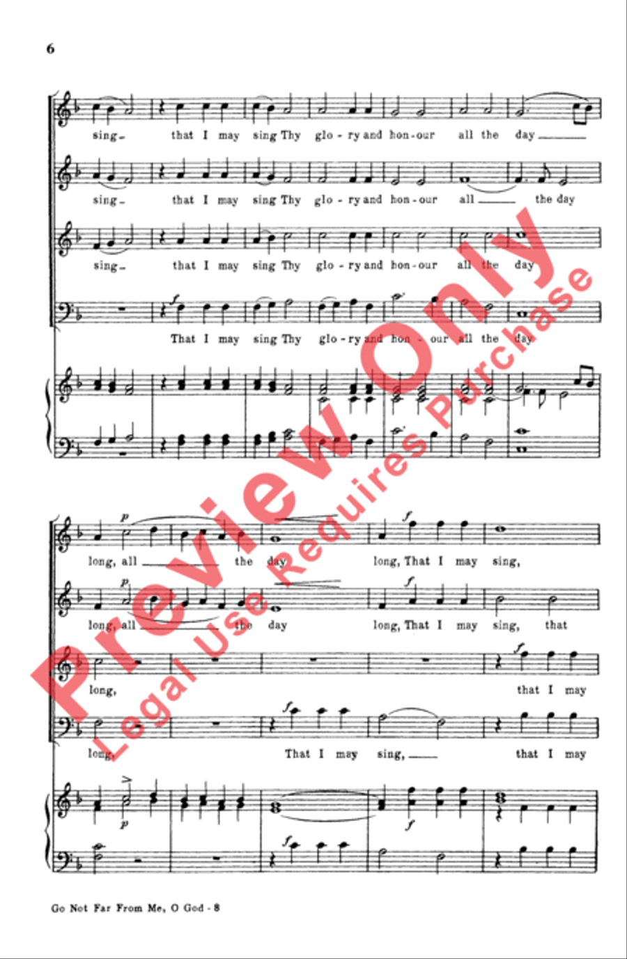 Go Not Far from Me, O God 4-Part scores gallery preview page 5