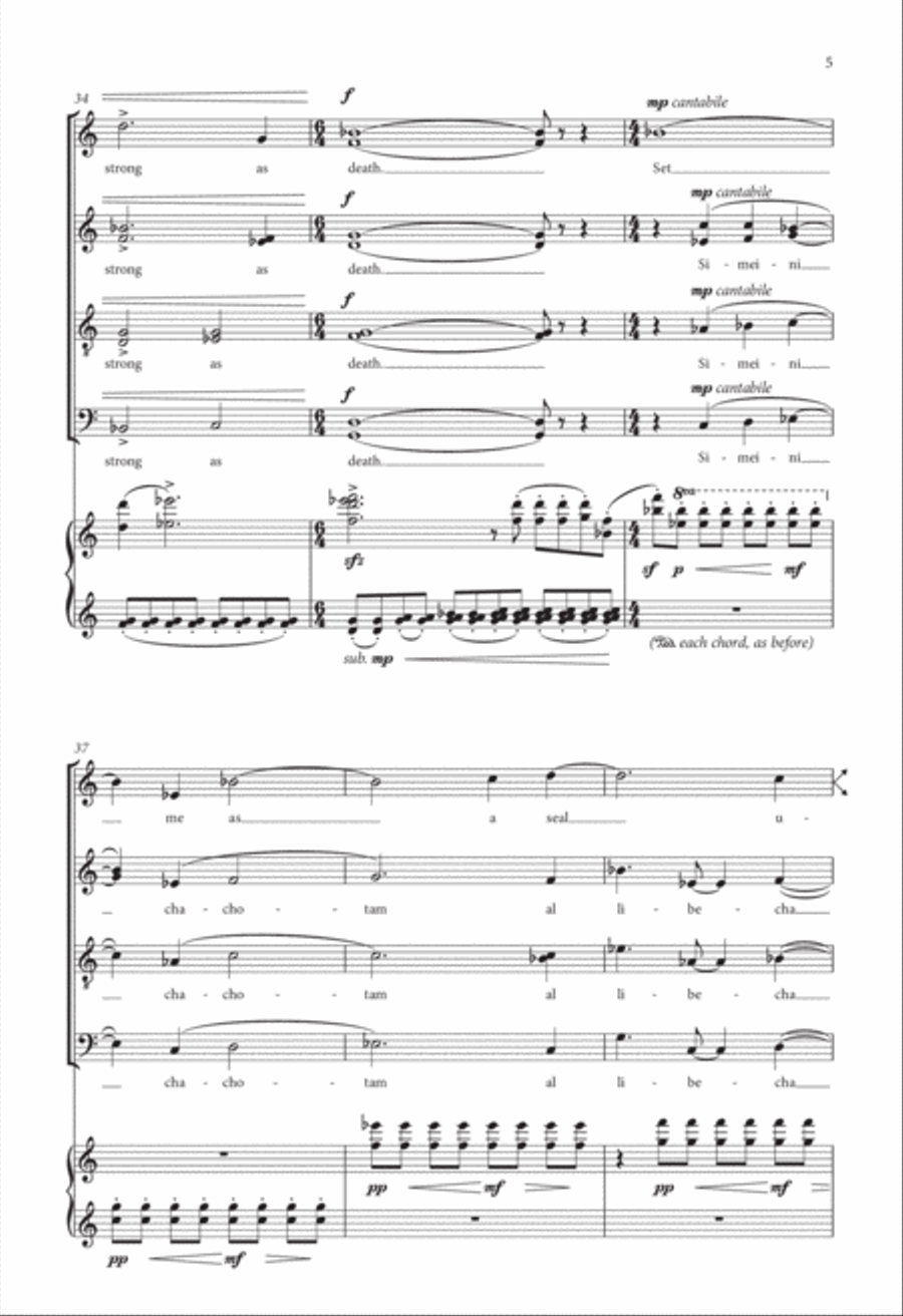 Set Me As A Seal Choir scores gallery preview page 5