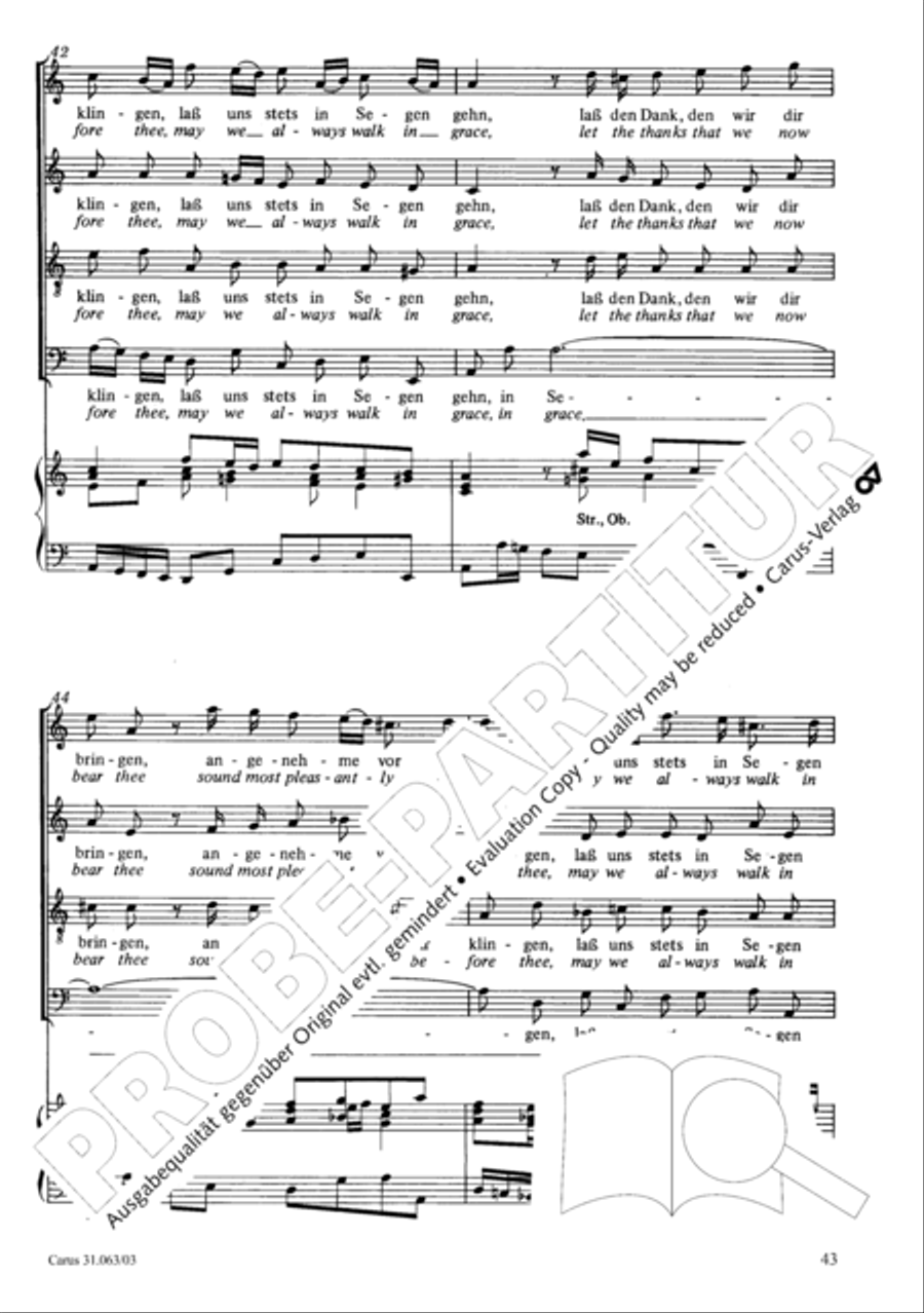 Christians, etch this blessed day (Christen, atzet diesen Tag) 4-Part scores gallery preview page 44