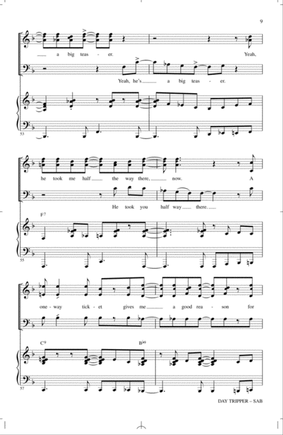 Day Tripper 3-Part scores gallery preview page 8