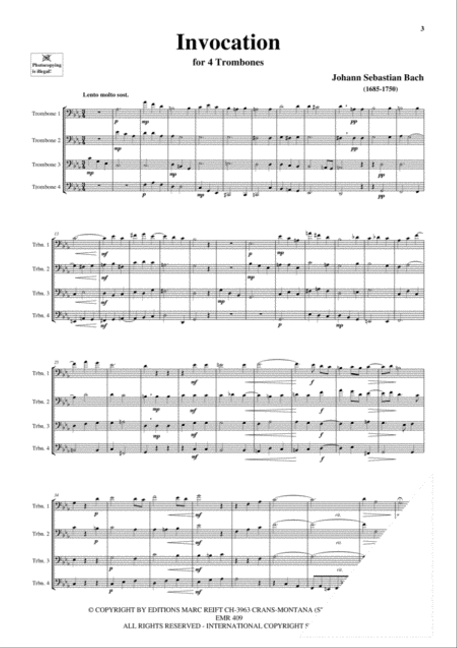Invocation Trombone Quartet scores gallery preview page 3
