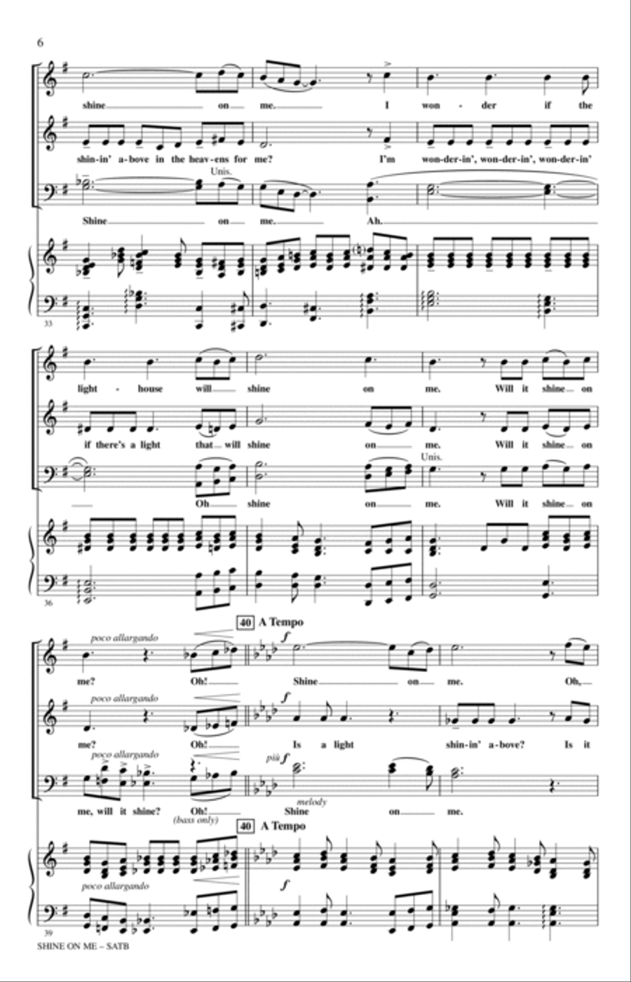 Shine On Me 4-Part scores gallery preview page 4