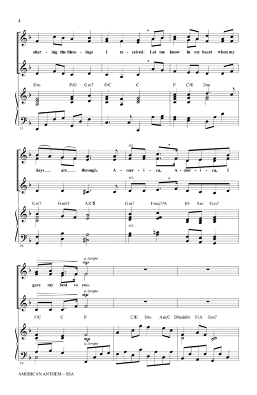 American Anthem SSA scores gallery preview page 3