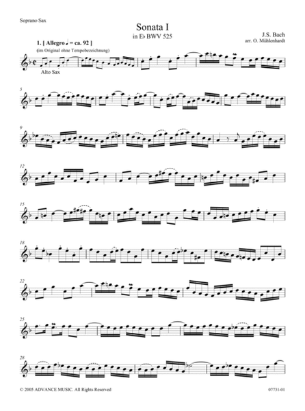 Triosonate I in E-flach BWV 525