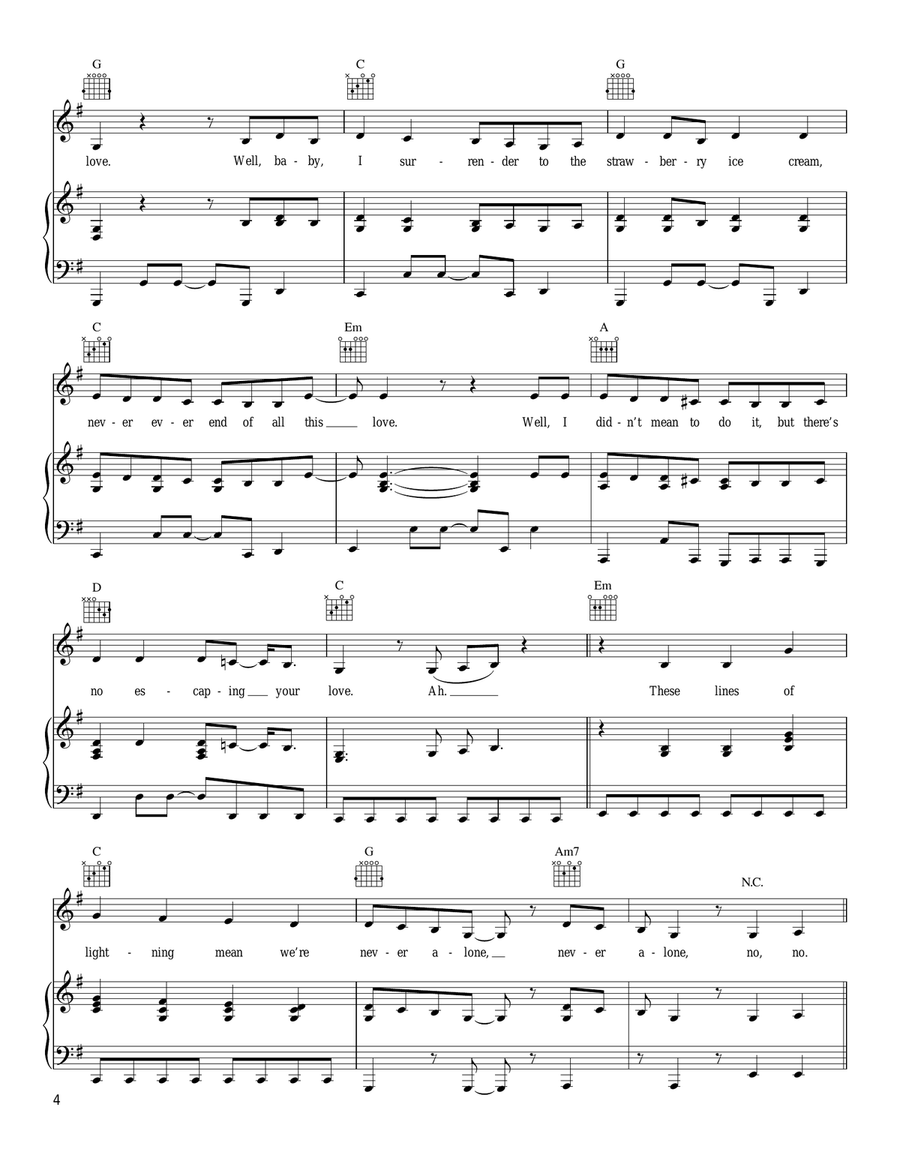 Accidentally In Love Piano, Vocal, Guitar scores gallery preview page 4
