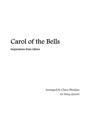 Book cover for Christmas for String Quartet: Carol of the Bells