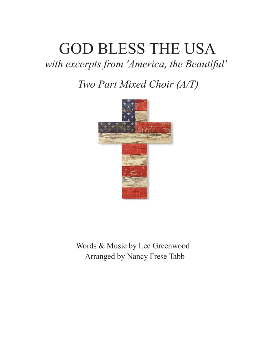 God Bless The U.s.a. Choir scores gallery preview page 1