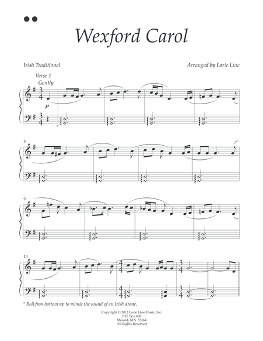 Wexford Carol Wexford Carol Piano Solo scores gallery preview page 2
