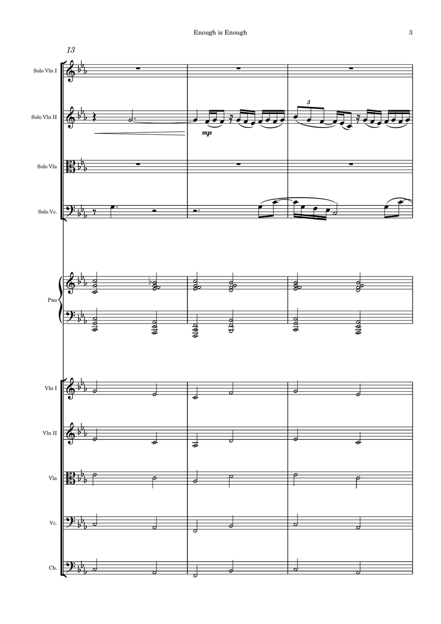 Enough is Enough Strings Edition String Orchestra scores gallery preview page 3