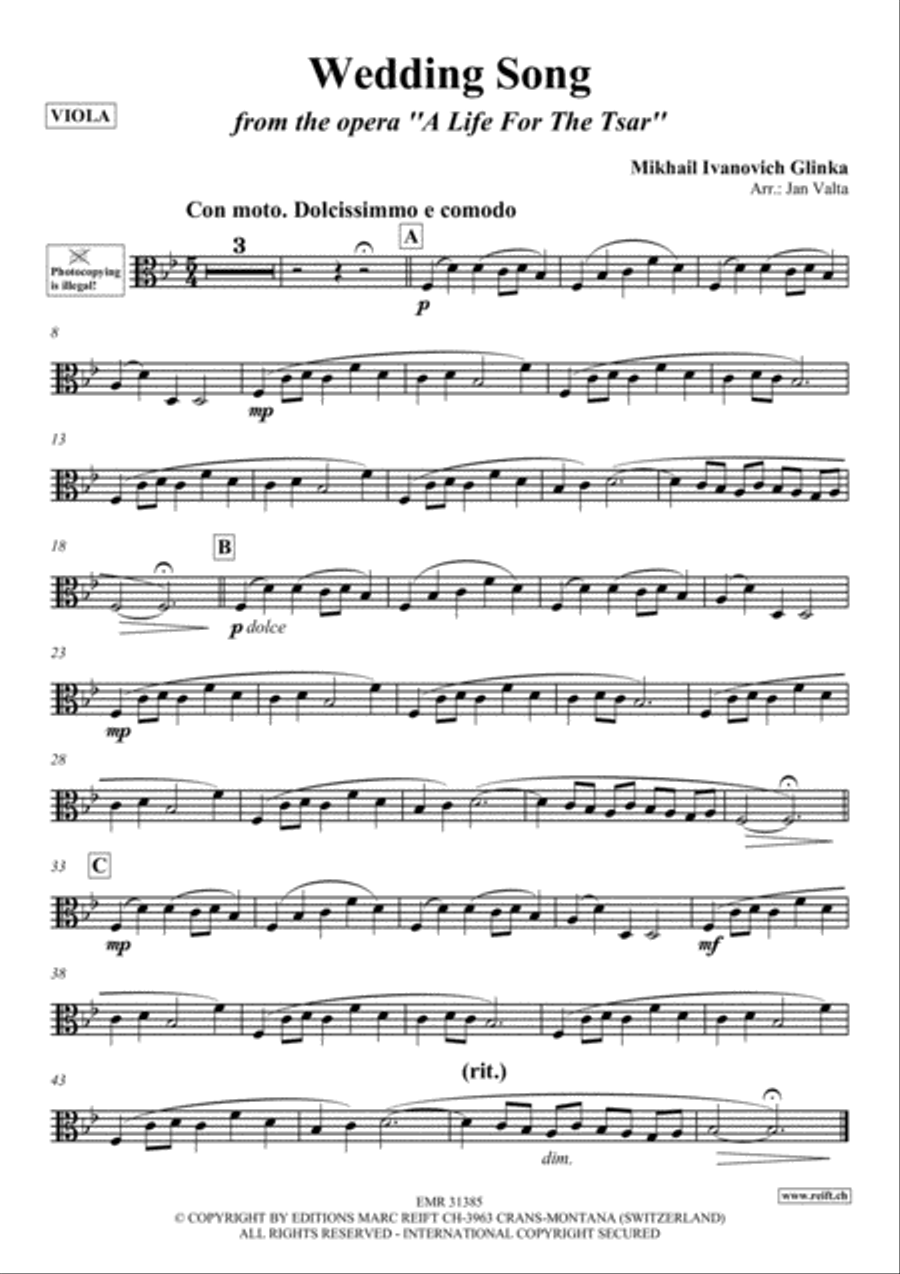Wedding Song Wedding Song Viola scores gallery preview page 2