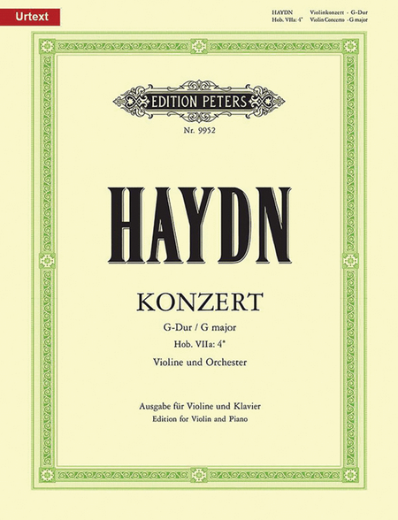 Violin Concerto in G Hob. VIIa:4 (Edition for Violin and Piano)