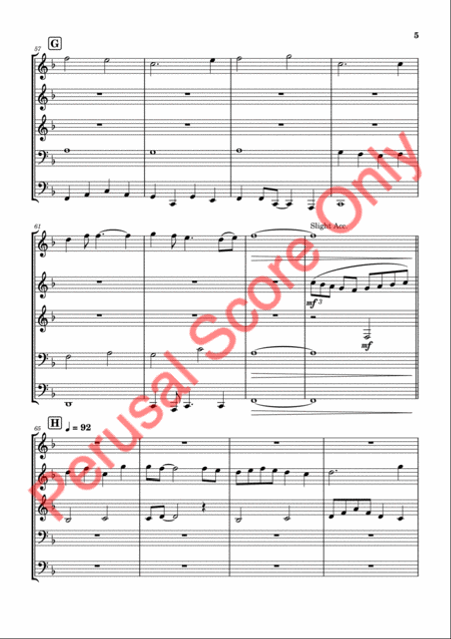 Comfort at the Cross Brass Ensemble scores gallery preview page 5