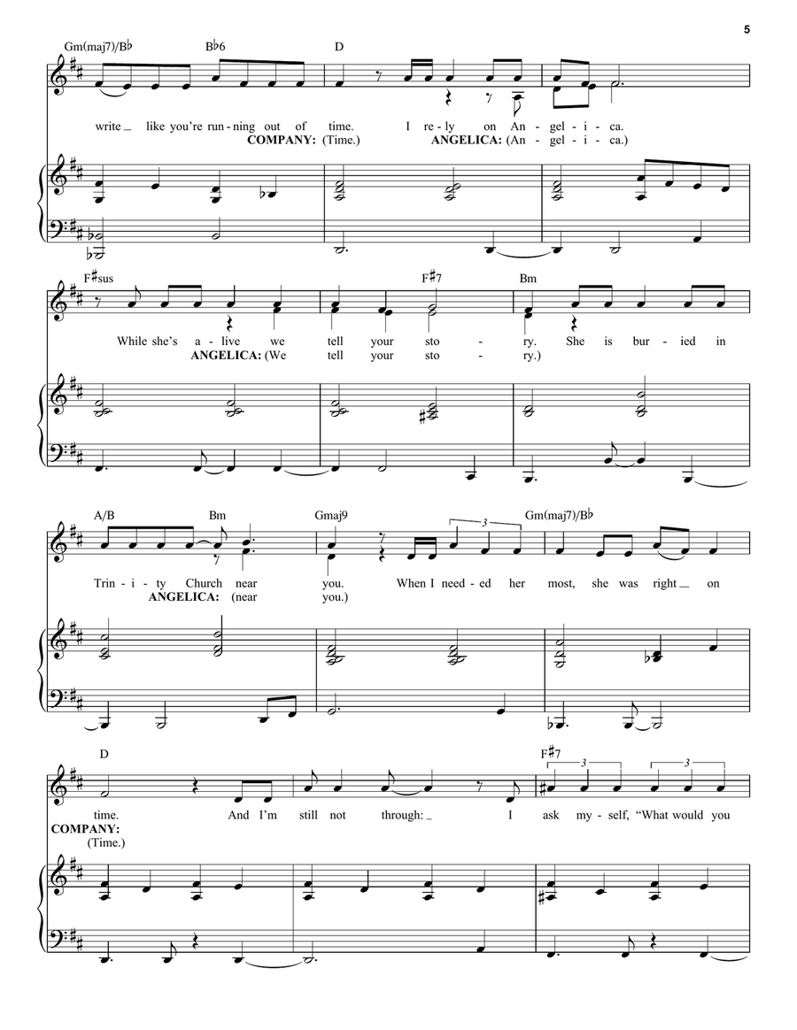 Who Lives, Who Dies, Who Tells Your Story (from Hamilton) Voice scores gallery preview page 5
