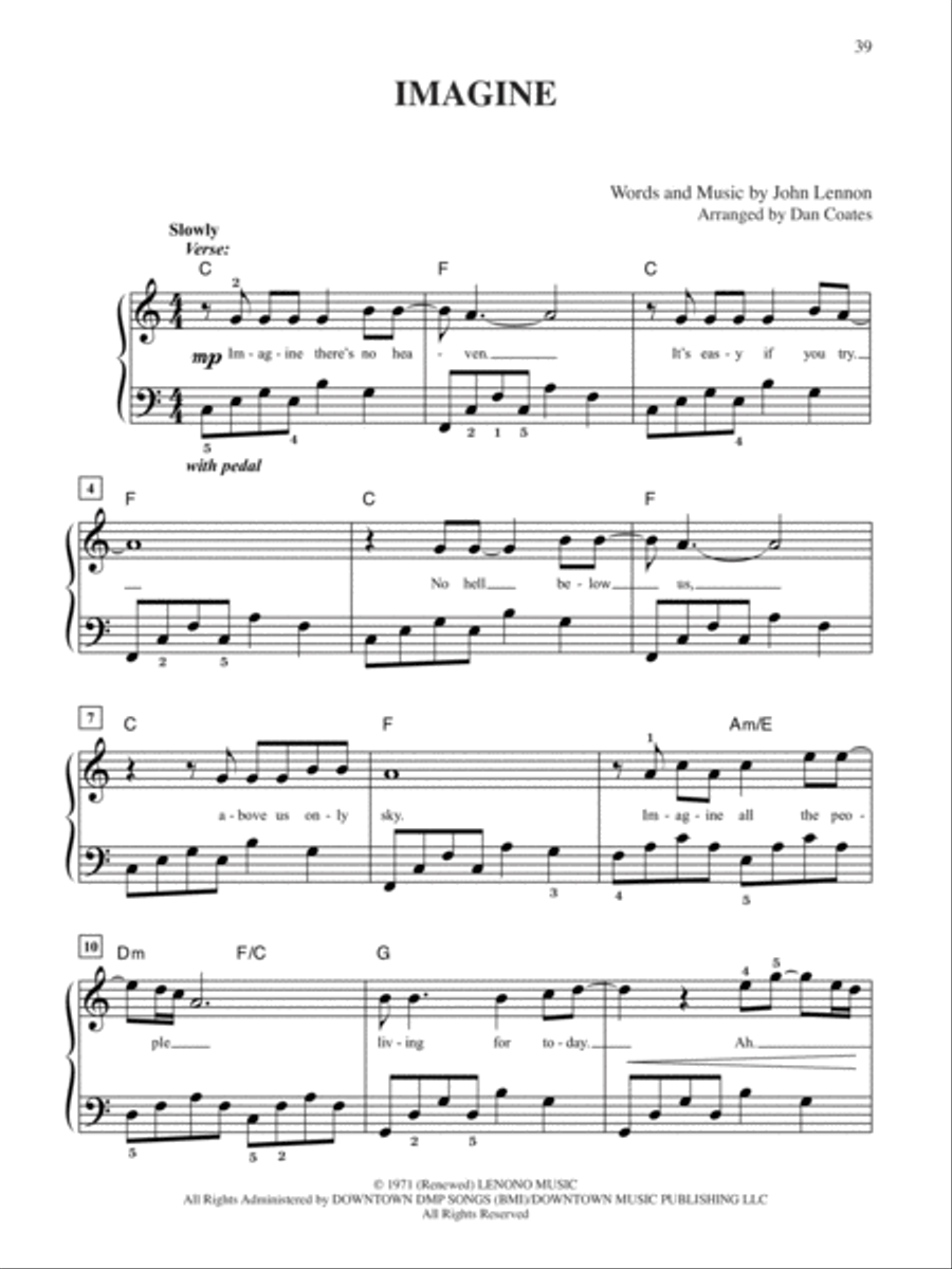 Top-Requested Classic Rock Sheet Music Easy Piano scores gallery preview page 10