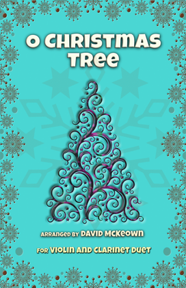 Book cover for O Christmas Tree, (O Tannenbaum), Jazz style, for Violin and Clarinet Duet
