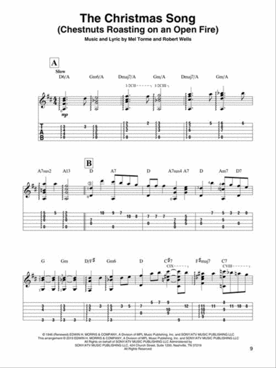 Christmas Songs for Fingerstyle Guitar Fingerpicking Guitar scores gallery preview page 6