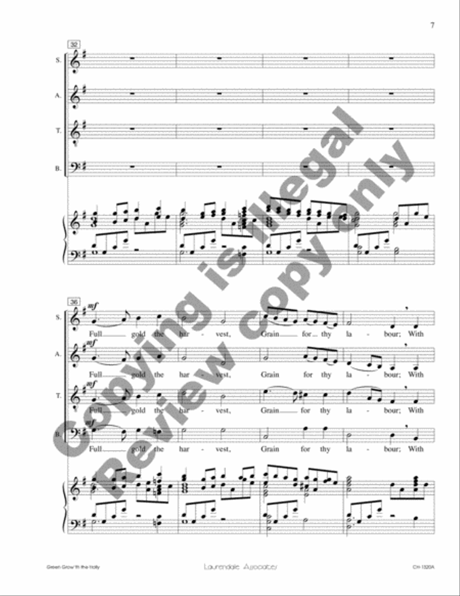 Green Grow'th the Holly Green Grow'th the Holly 4-Part scores gallery preview page 7