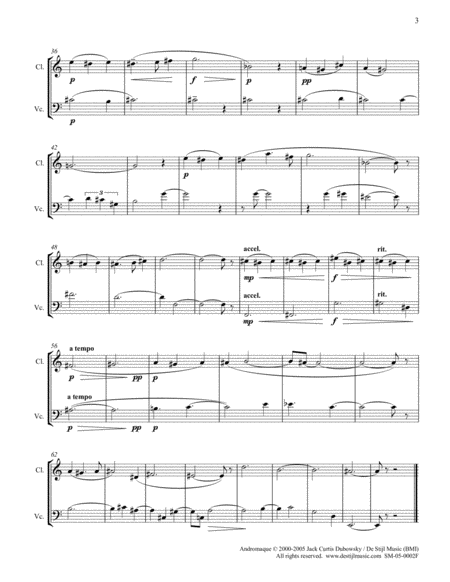 Andromaque : Six Bongatelles (Clar in Bb/Cello)
