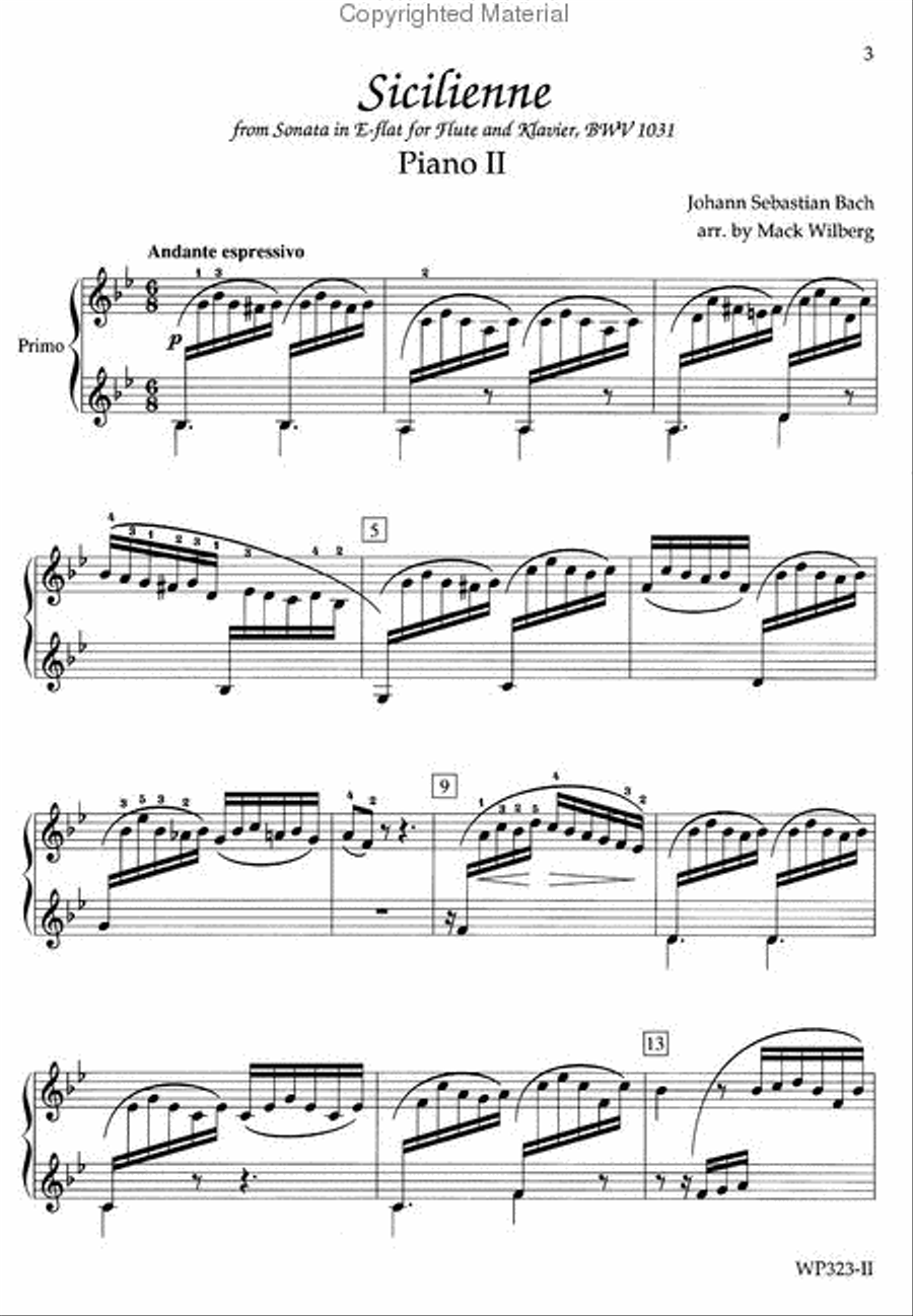 Sicilienne Piano scores gallery preview page 3