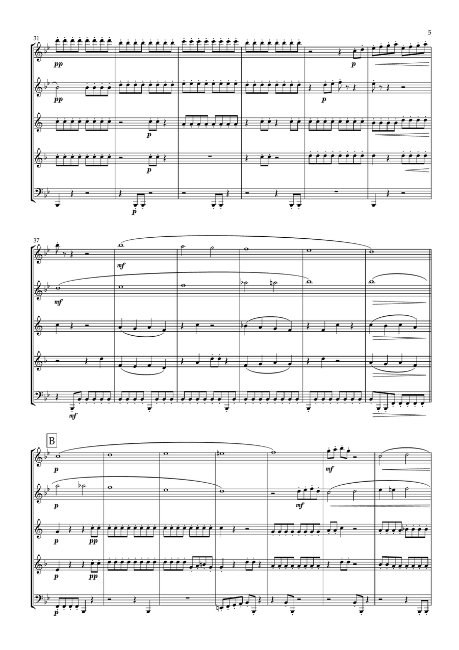 Wind Quintet - One Rule Woodwind Quintet scores gallery preview page 5