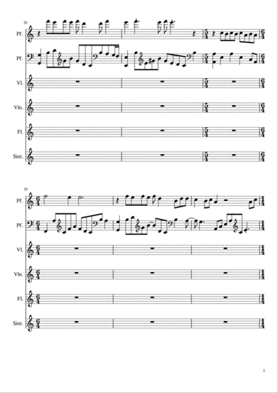 Metamorfosi (Un angelo nei guai) Small Ensemble scores gallery preview page 5