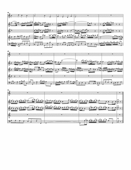 Komm, du suesse Todesstunde from Cantata BWV 161 (arrangement for 5 recorders)