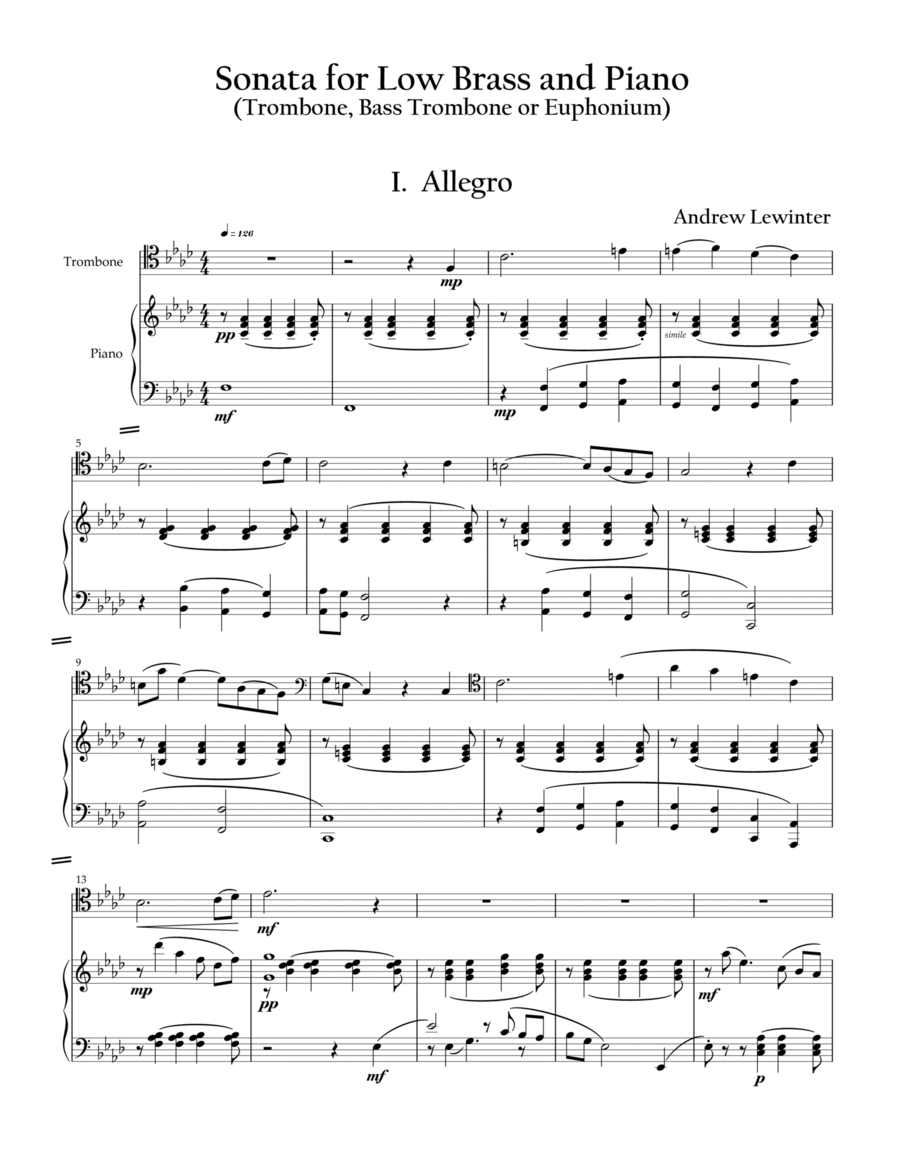 Sonata for Low Brass and Piano image number null