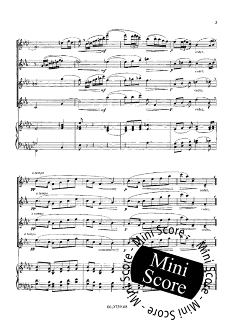 La Fille aux Cheveux de Lin Saxophone Quartet scores gallery preview page 5