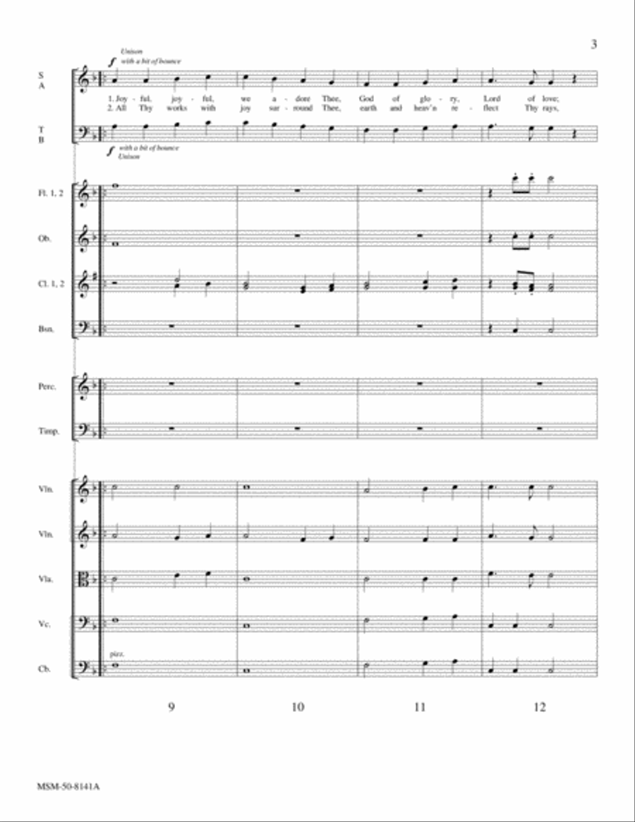 Joyful, Joyful, We Adore Thee (Downloadable Chamber Orchestra Score) Chamber Orchestra scores gallery preview page 3