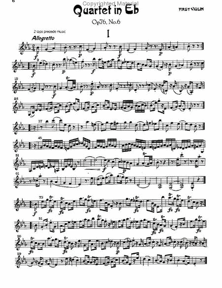 Haydn - String Quartet No. 6 in E-flat Major, Op. 76 image number null