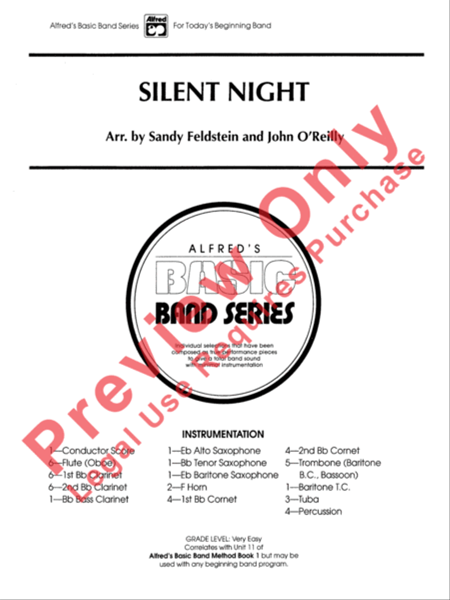 Silent Night Silent Night Concert Band scores gallery preview page 2