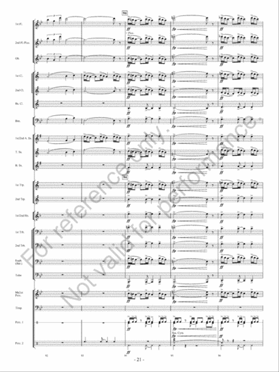 Of Heroes And Demons Concert Band scores gallery preview page 22