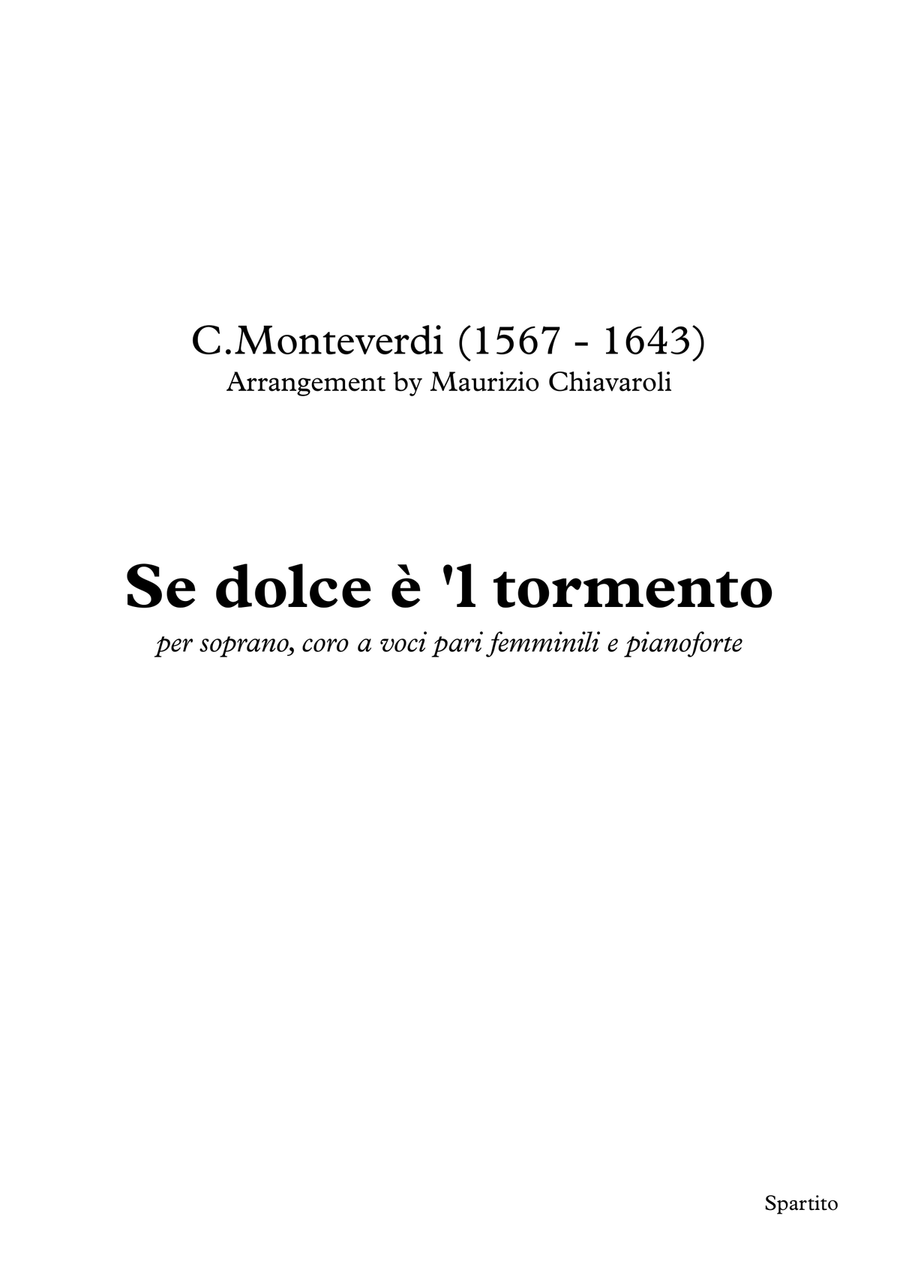 Si dolce è 'l tormento Si dolce è 'l tormento SSA scores gallery preview page 1