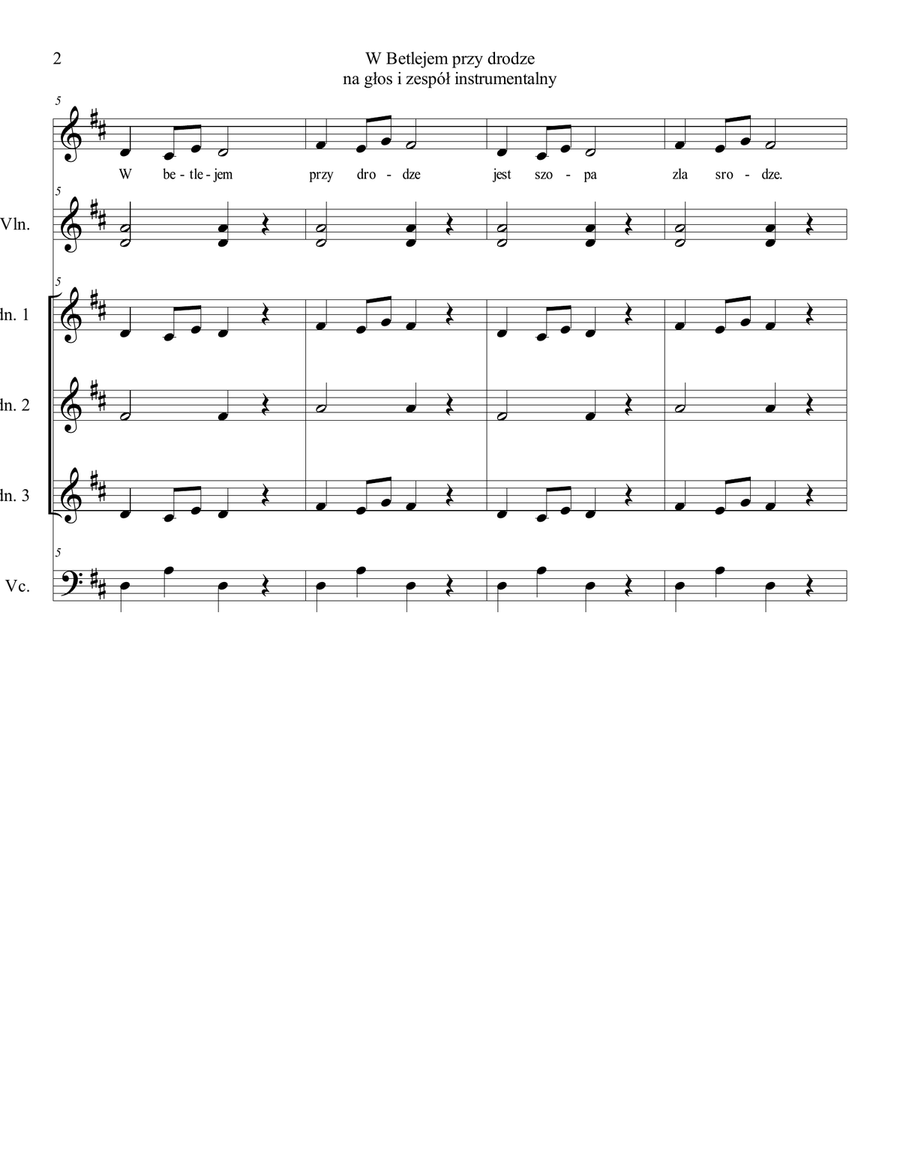 W Betlejem przy drodze - Score Only Small Ensemble scores gallery preview page 2