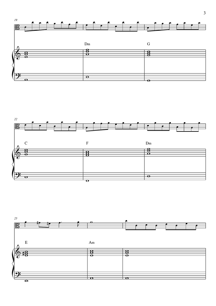 Passacaglia - Handel / Halvorsen Viola scores gallery preview page 3