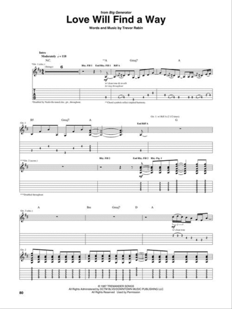 Yes Guitar Collection Electric Guitar scores gallery preview page 7