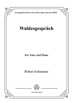 Book cover for Schumann-Waldesgespräch,for Flute and Piano