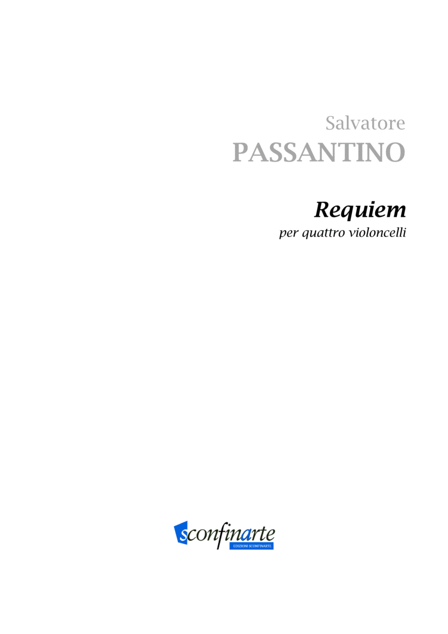 Salvatore Passantino: REQUIEM (ES-21-044) - Score Only String Quartet scores gallery preview page 1