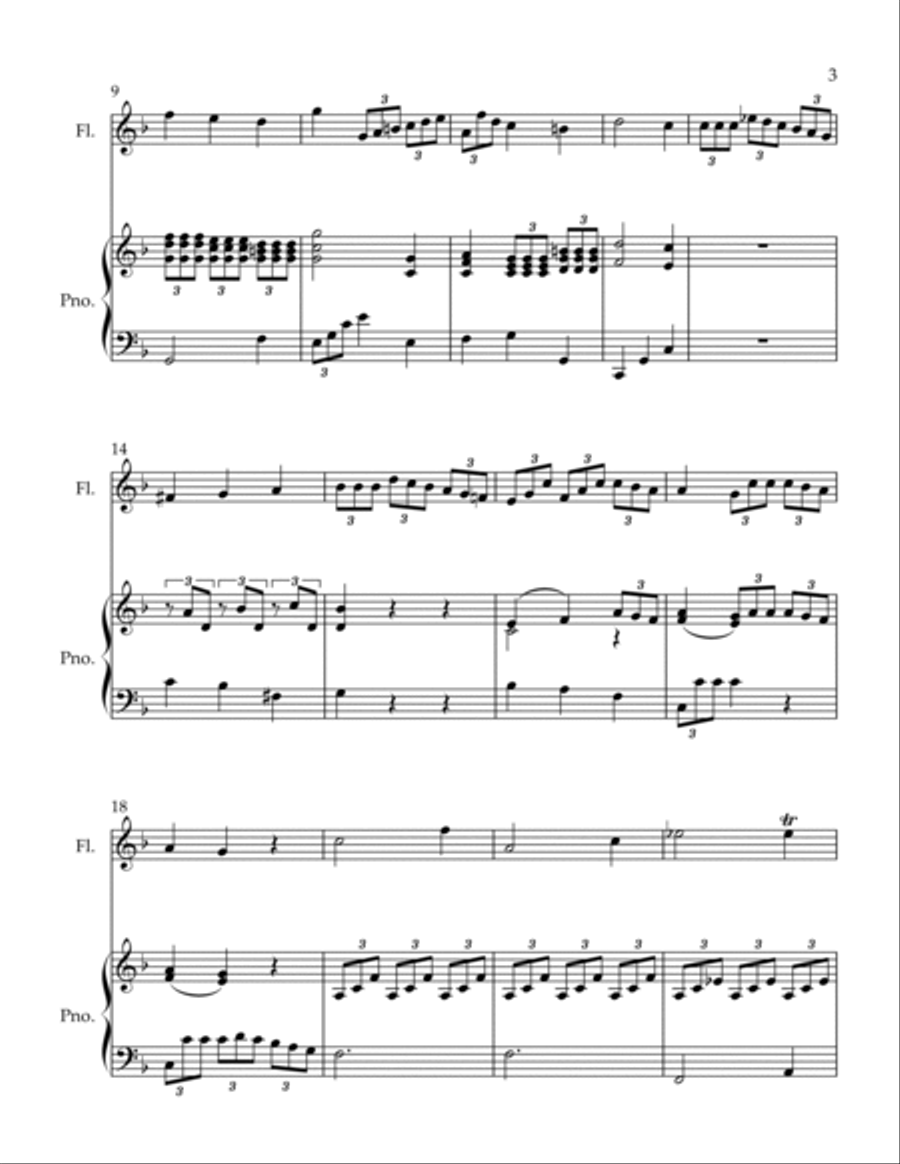 Andante Flute Solo scores gallery preview page 3