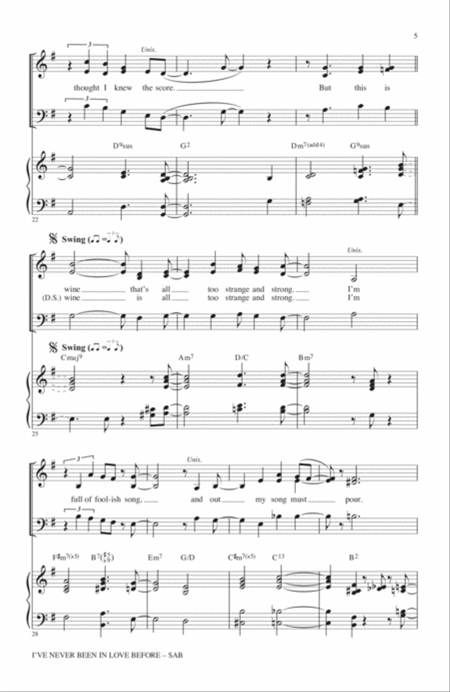 I've Never Been In Love Before 3-Part scores gallery preview page 3