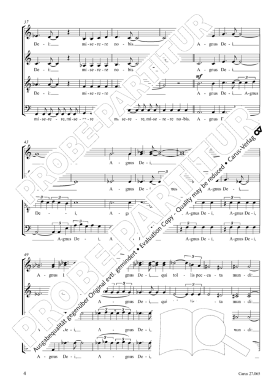 Agnus Dei 4-Part scores gallery preview page 5