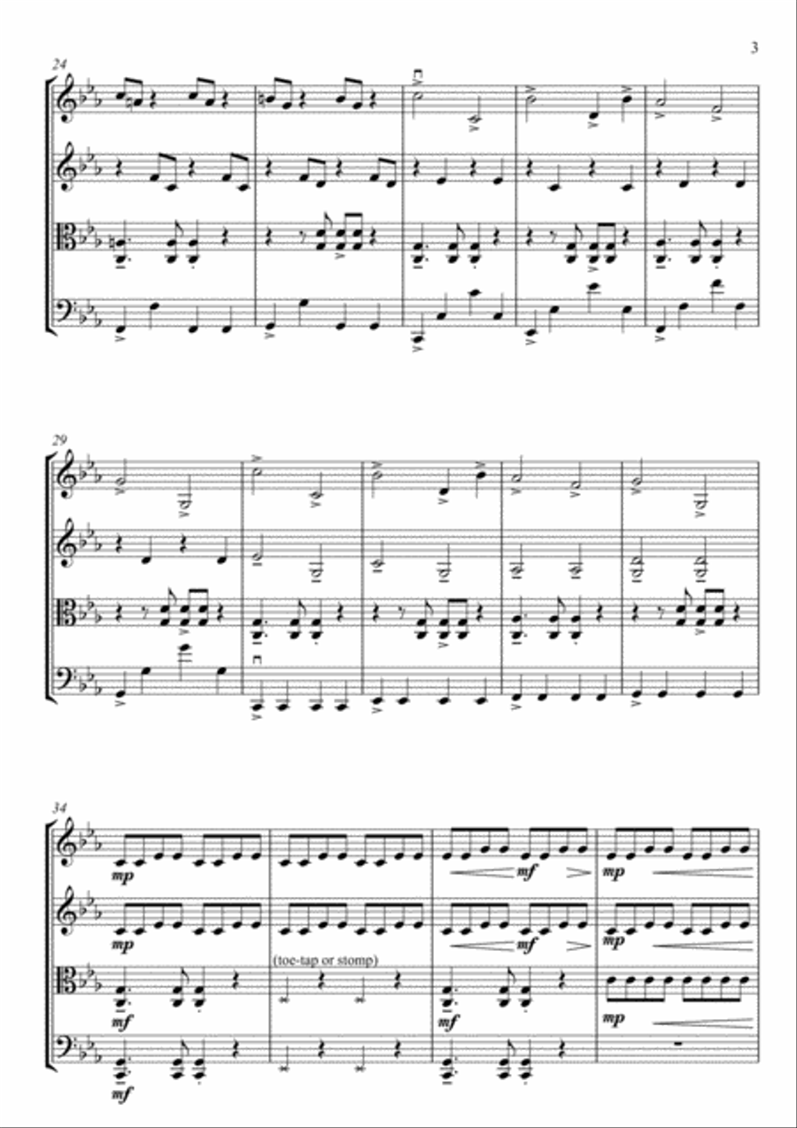 Stomp Royale String Quartet scores gallery preview page 4