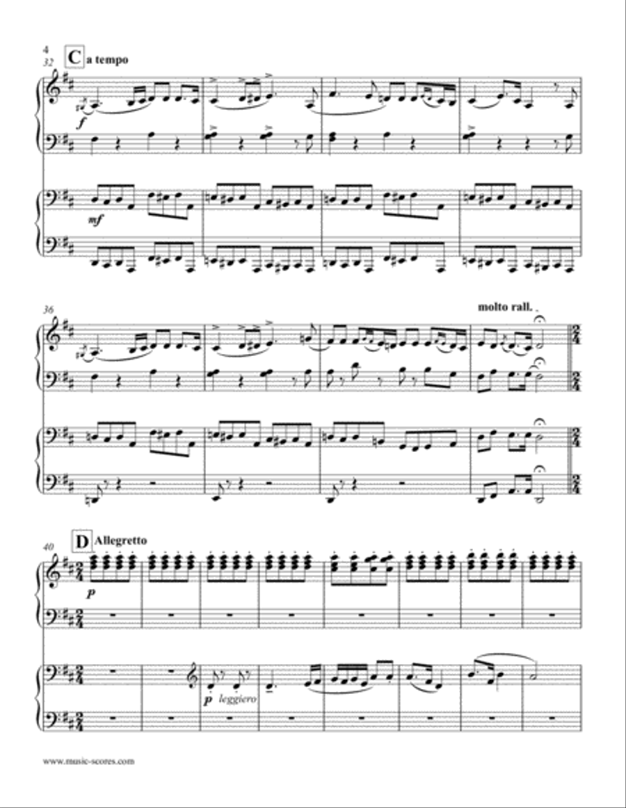 Czardas: Hungarian Dance from Coppelia - Piano Duet Piano Duet scores gallery preview page 4