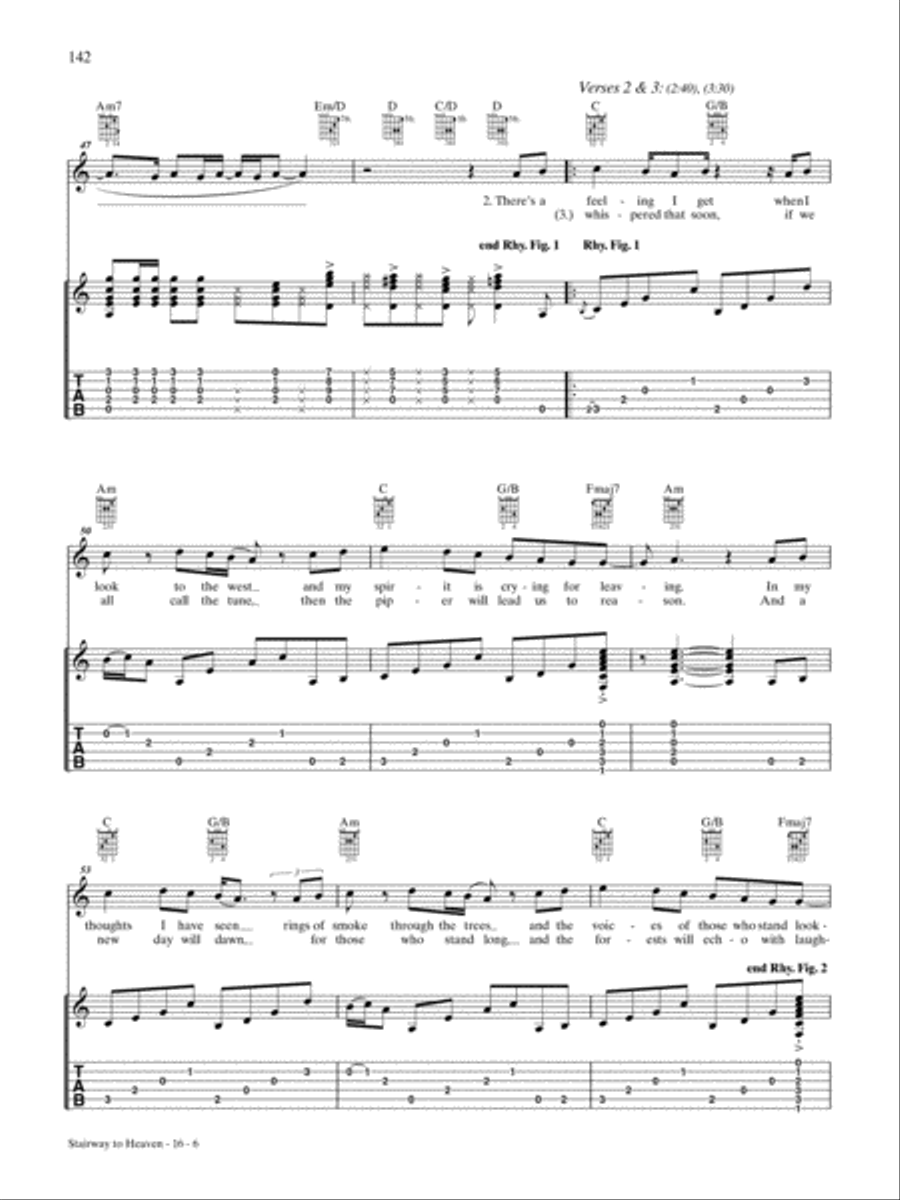 Stairway to Heaven Guitar Tablature scores gallery preview page 6