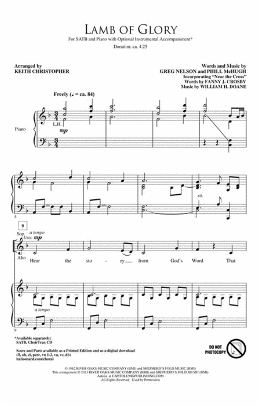 Lamb of Glory 4-Part scores gallery preview page 2