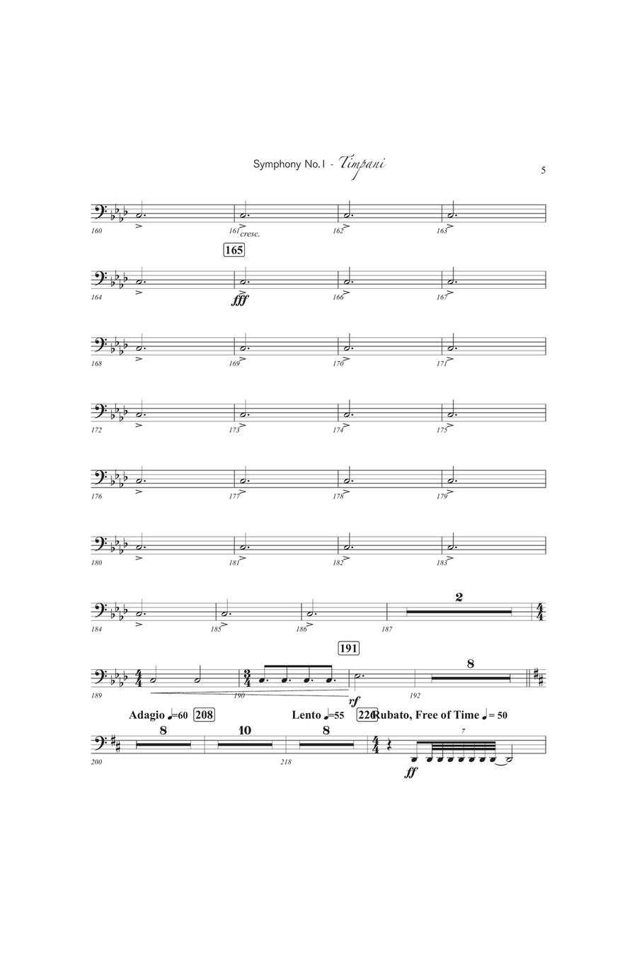 Symphony No. 1 (Timpani) Percussion scores gallery preview page 5